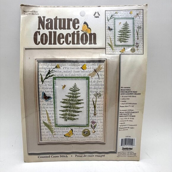 Janlynn Nature Collection Woodland Fern Counted Cross Stitch Kit 1155-59 New - Picture 1 of 6